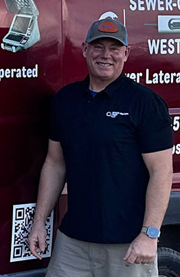 Randy and his Sewer-Oscopy West work truck